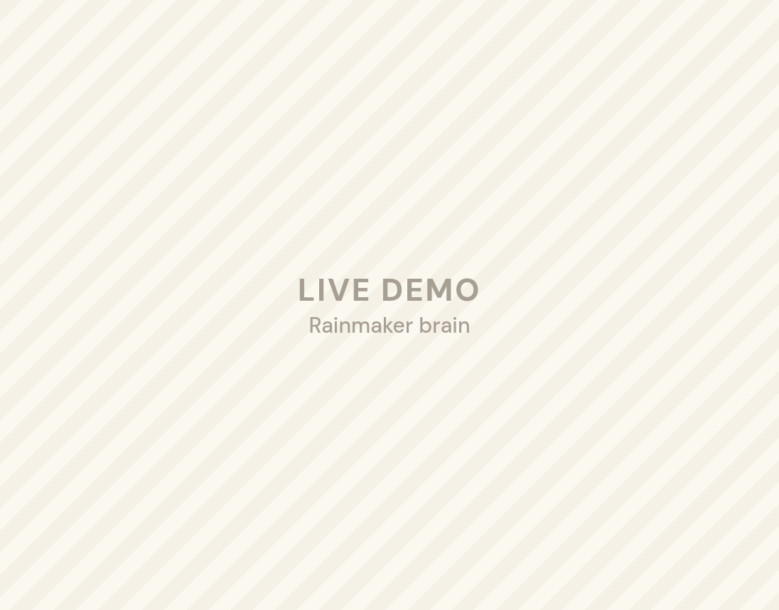 Live demo: the Rainmaker brain builds a lead magnet